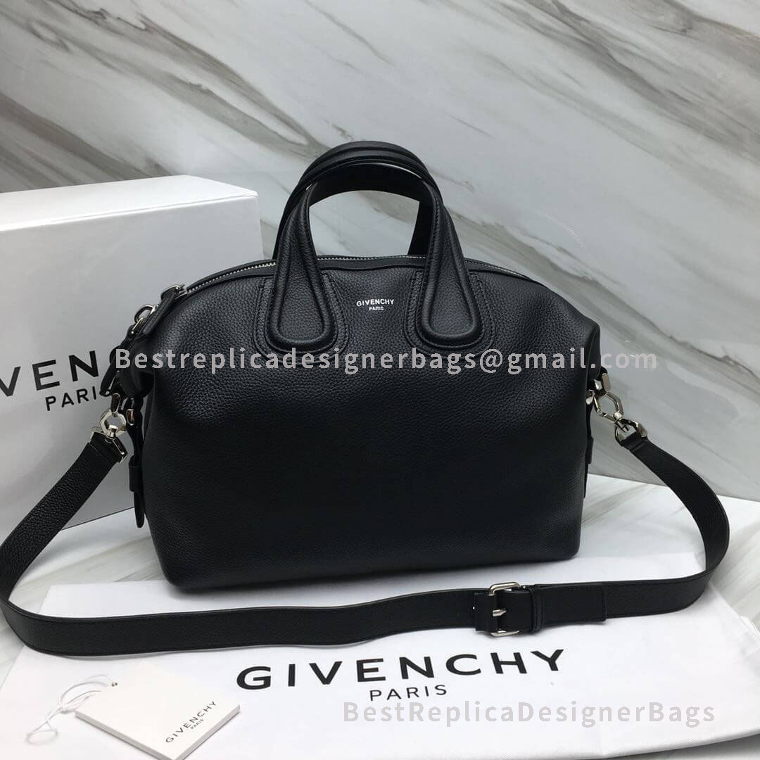 Givenchy Small Nightingale Handbag In Black Goatskin SHW 2-28561S